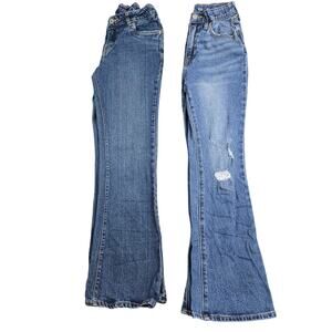 Old Navy & Levi's 517 Flare Jeans Lot of 2 Girls 14 Mid & High Rise Adjust Waist